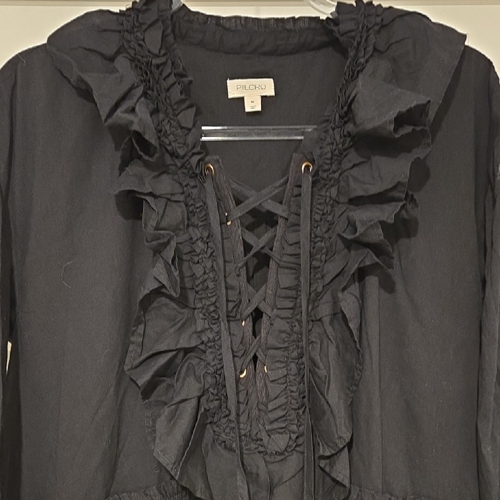 Pilcro Anthroplogie Whimsy Goth Maxi Long Sleeve Dress - Picture 2 of 6